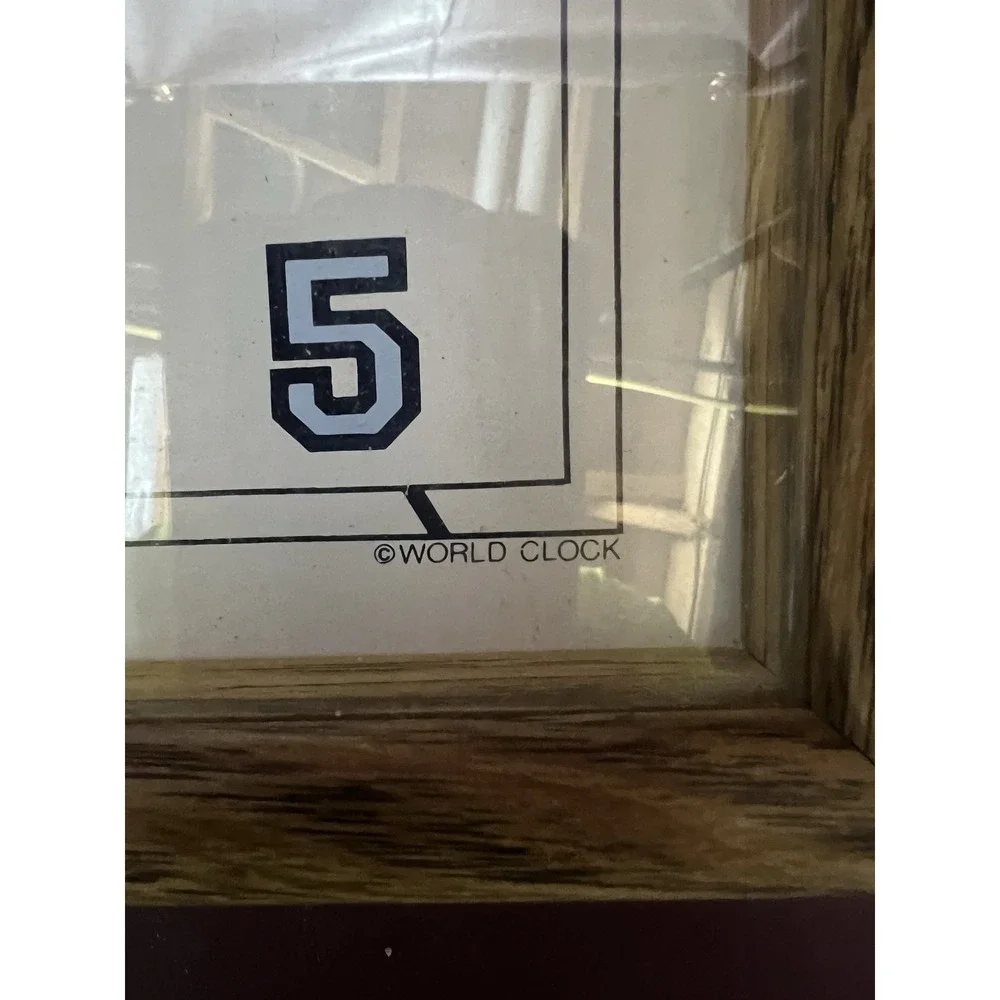 NCAA - UNC Tarheels Square Wooden Clock Not Working